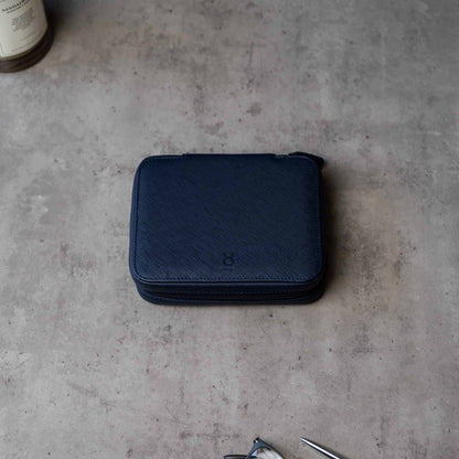Watch Case For 4 Watches - Navy Blue