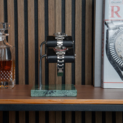 Watch Stand Duo - Green Marble