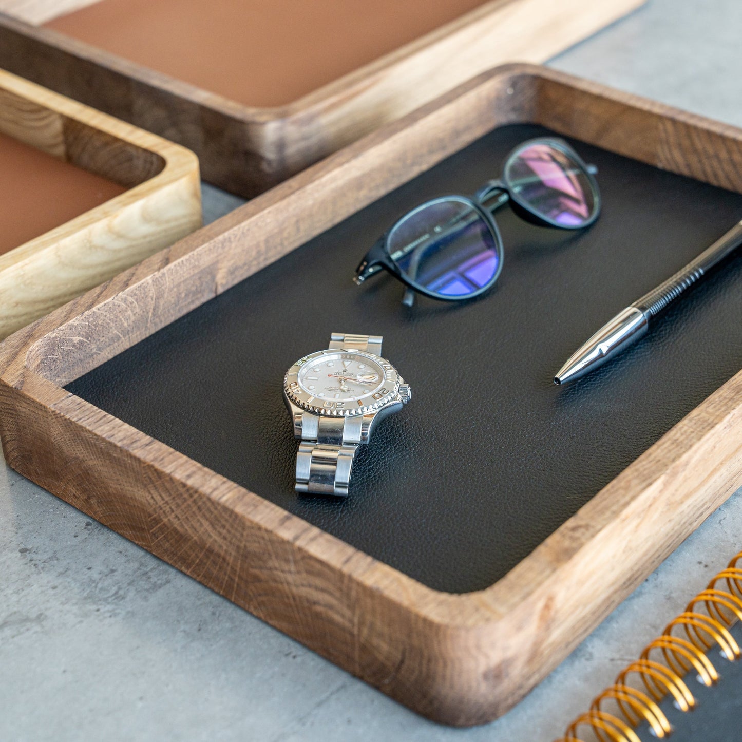 Watch Tray Tall - Dark Oak